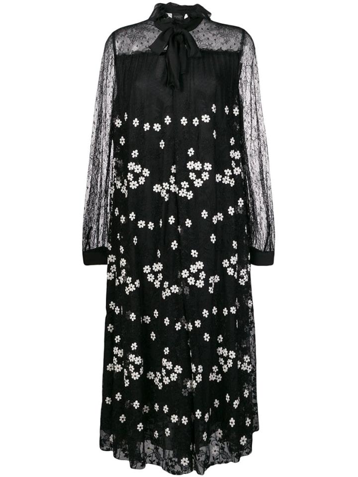 Giambattista Valli Floral Lace Dress - Black