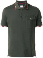 Moncler Gamme Bleu Pocket Polo Shirt, Men's, Size: Large, Green, Cotton