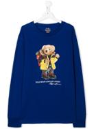 Ralph Lauren Kids Teen Hiking Bear T-shirt - Blue
