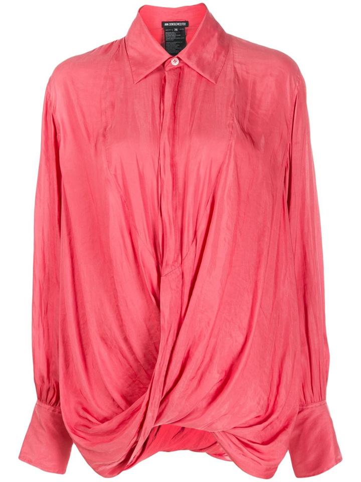 Ann Demeulemeester Smocked Twist Shirt - Pink