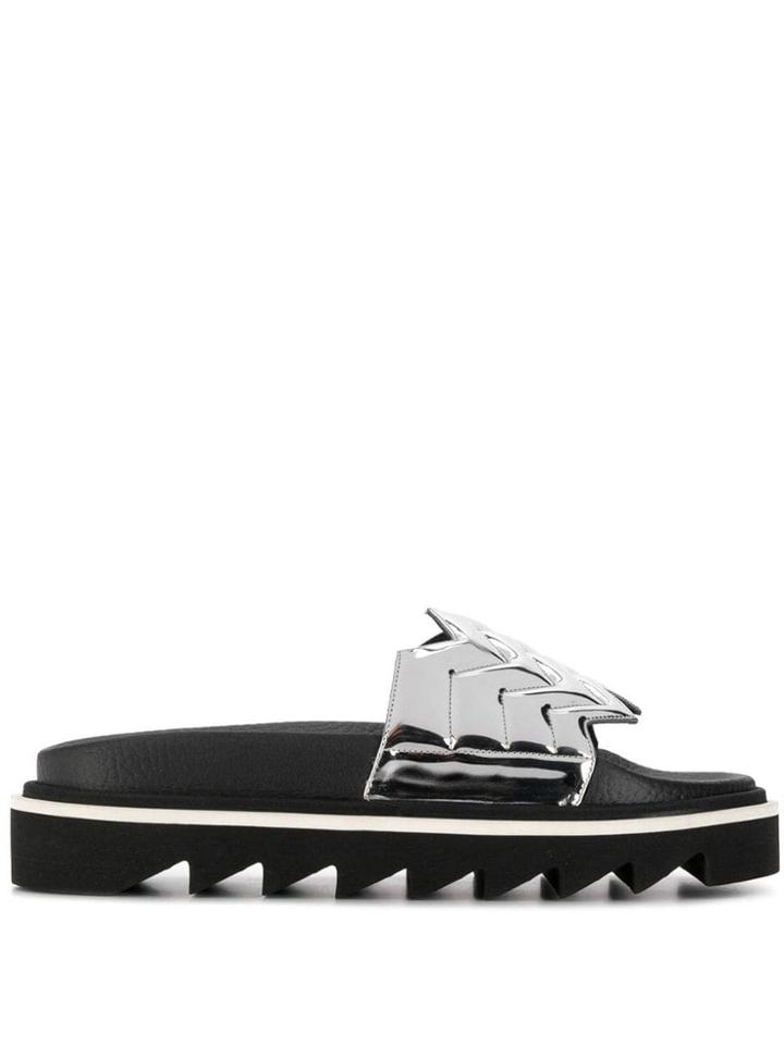 Nicholas Kirkwood Rina Flatform Slides - Metallic