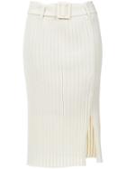 Egrey Knit Midi Skirt - White