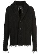 Alanui Cable Knit Cardigan - Black