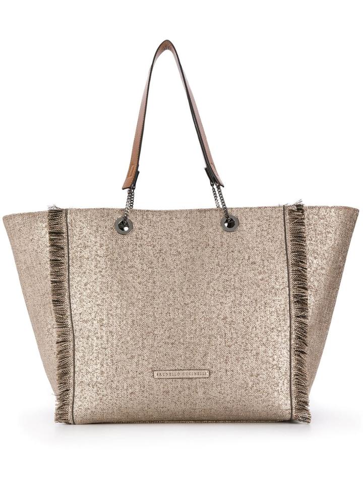 Brunello Cucinelli Reversible Beach Bag - Neutrals
