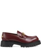 Gucci Loafers With Horsebit And Lug Sole - Red