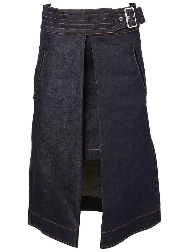 Sacai A-line Open Denim Skirt