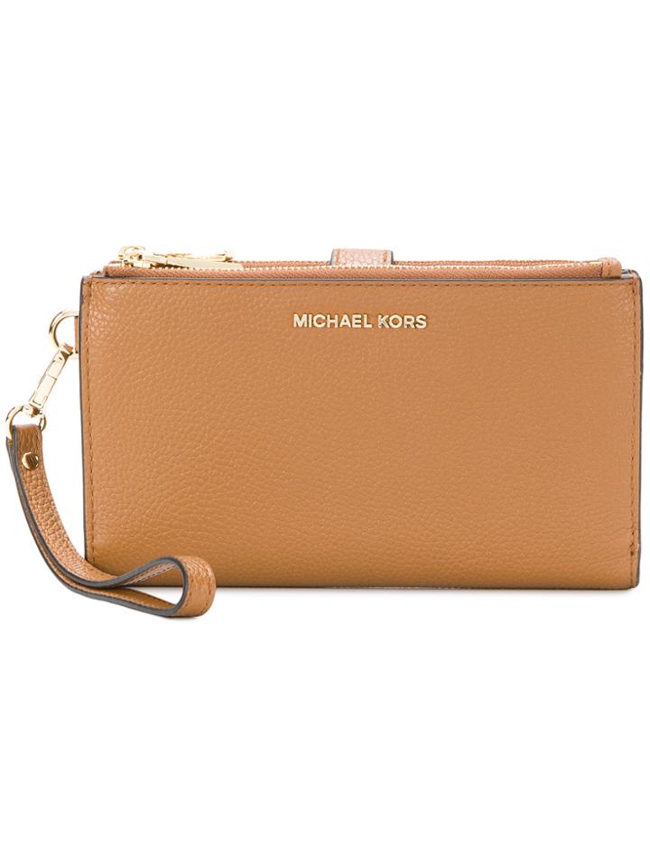 Michael Michael Kors Wristlet Logo Wallet - Brown