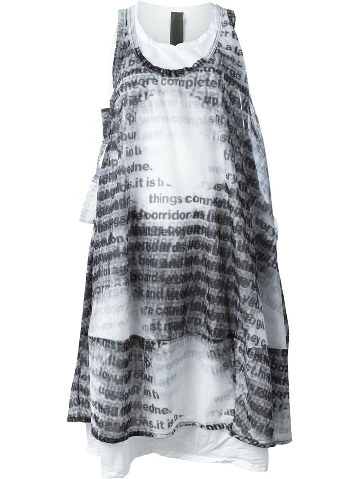 Rundholz Printed Overlay Loose Dress