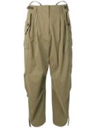 Givenchy High Waisted Cargo Trousers - Green