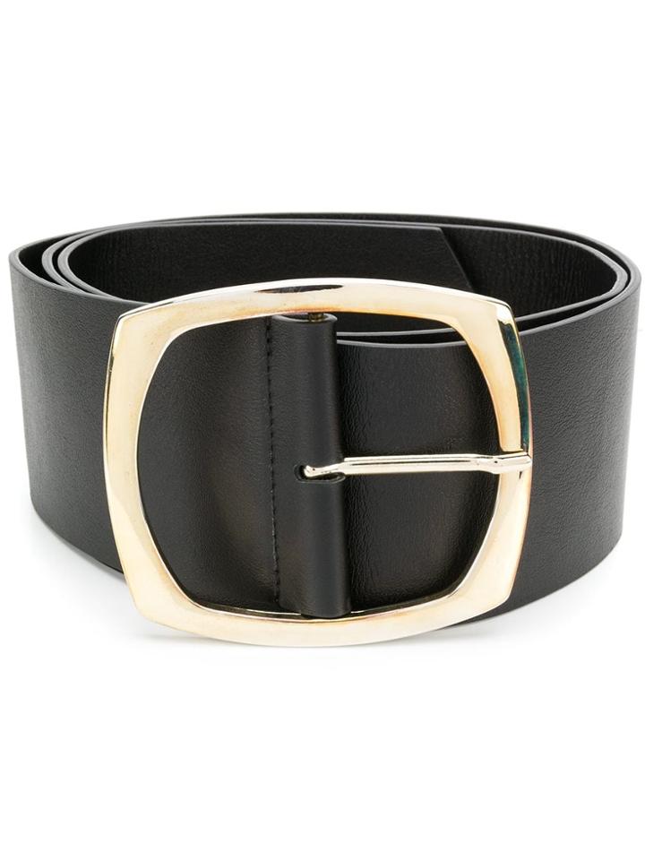 Amen Gold-tone Buckle Belt - Black