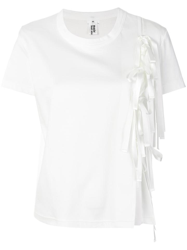 Comme Des Garçons Noir Kei Ninomiya Side Bow T-shirt - White