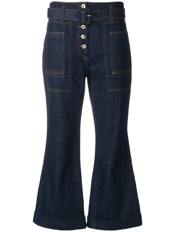 Carven High-waist Cropped Jeans - Blue