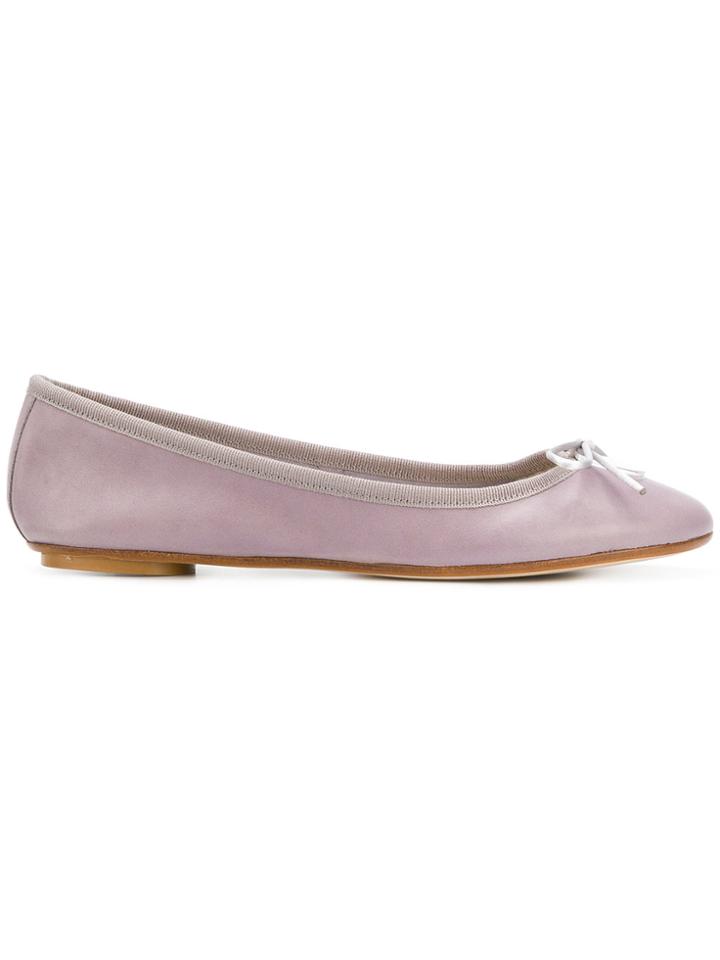 Anna Baiguera Bow Front Ballerina Pumps - Pink & Purple