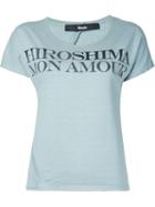 Musée Hiroshima Mon Amour Print T-shirt, Women's, Size: Small, Blue, Cotton