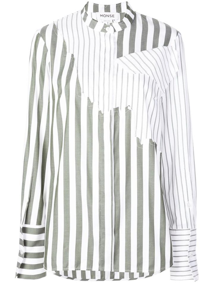 Monse Striped Button Shirt - White