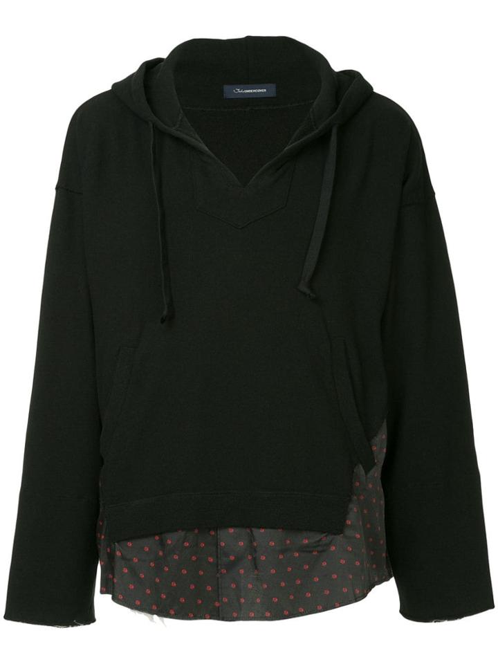 John Undercover V-neck Hoodie - Black