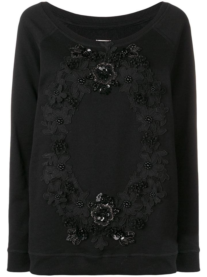 Antonio Marras Floral Embroidered Jumper - Black