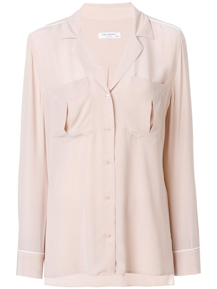 Equipment - Sonny Pj Shirt - Women - Silk - M, Pink/purple, Silk