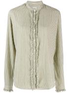 Massimo Alba Striped Blouse - Green