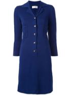 Yves Saint Laurent Pre-owned Knitted Slim-fit Dress - Blue