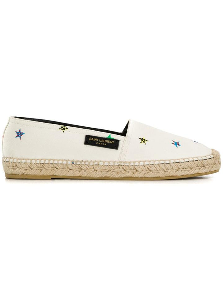 Saint Laurent Star Print Espadrilles - Neutrals