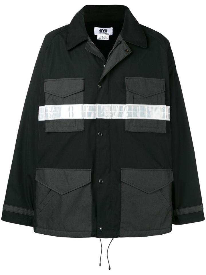 Junya Watanabe Man Reflective Details Oversized Parka - Black