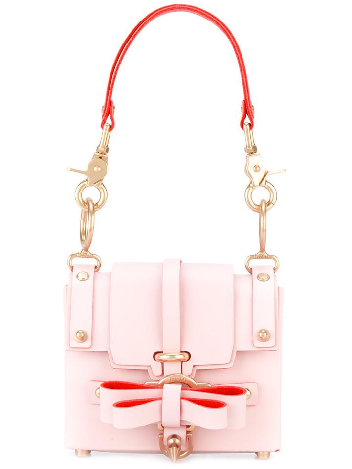 Niels Peeraer - Bow Buckle Crossbody Bag - Women - Leather - One Size, Women's, Pink/purple, Leather