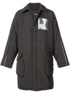 Komakino Graphic Print Padded Coat - Brown