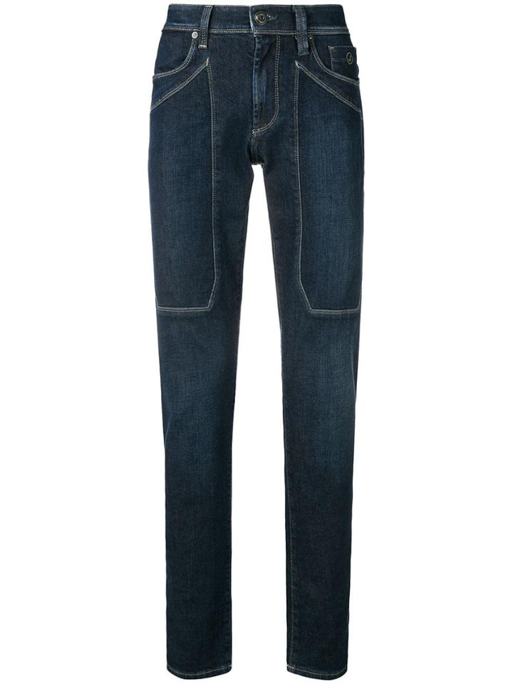 Jeckerson Patch Detail Jeans - Blue