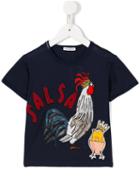 Dolce & Gabbana Kids - Salsa Printed T-shirt - Kids - Cotton - 24 Mth, Blue