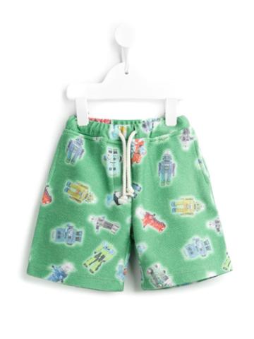 Madson Discount Kids Robot Print Shorts, Boy's, Size: 6 Yrs, Green