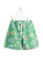 Madson Discount Kids Robot Print Shorts, Boy's, Size: 6 Yrs, Green