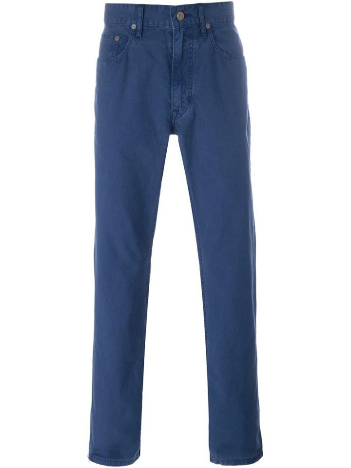 Polo Ralph Lauren Straight Leg Trousers, Men's, Size: 38, Blue, Cotton