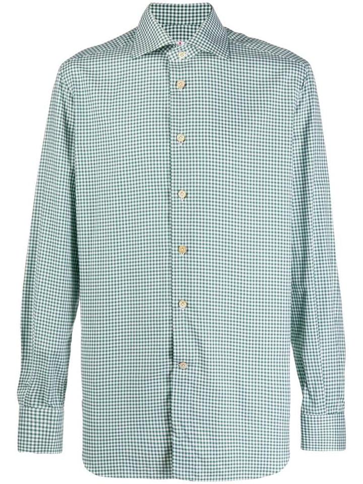 Kiton Checked Shirt - Green