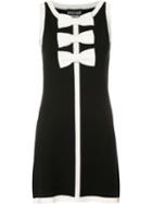 Boutique Moschino Bow Tie Mini Dress, Women's, Size: 42, Black, Cotton/virgin Wool