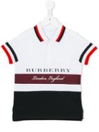 Burberry Kids Striped Polo Shirt, Boy's, Size: 10 Yrs