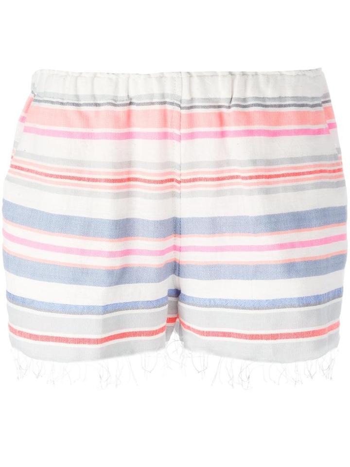 Lemlem Hayat Shorts, Women's, Size: Large, White, Cotton/acrylic