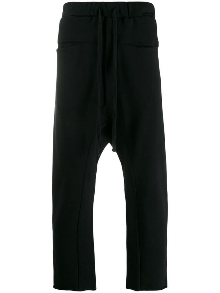 Thom Krom Drawstring Drop-crotch Trousers - Black