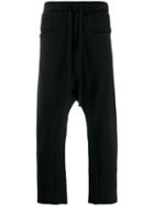 Thom Krom Drawstring Drop-crotch Trousers - Black