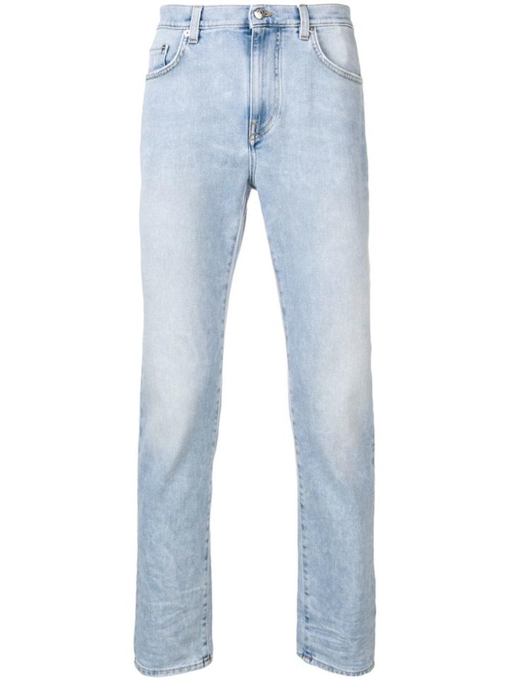 Versace Collection Embroidered Pocket Jeans - Blue