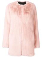 Karl Lagerfeld Karl X Kaia Faux Fur Coat - Pink & Purple