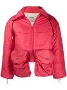 A-cold-wall* Oversized Pocket Puffer Coat - Red