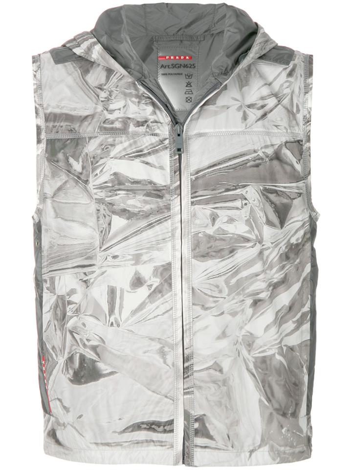 Prada Printed Gilet - Grey