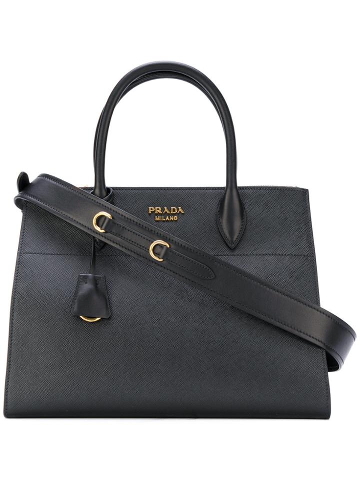 Prada Medium Bibliotheque Tote Bag - Black