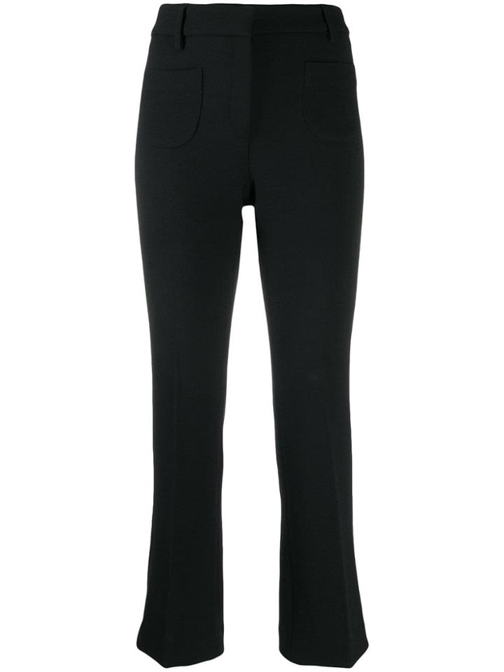 L'autre Chose Tailored Cropped Trousers - Black