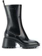 Chloé Betty Block-heel Platform Rain Boots - Black