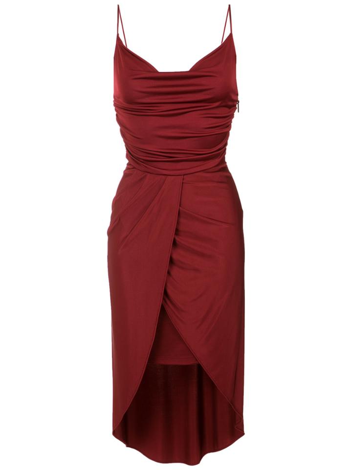 Tufi Duek Draped High-low Dress - Red