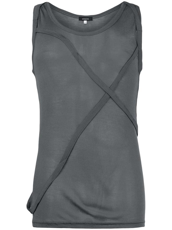 Unconditional Cross Strap Tank Top - Grey