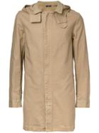 Bassike Hooded Jacket, Men's, Size: Medium, Brown, Cotton/polyamide