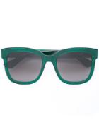 Gucci Eyewear Square Frame Glitter Sunglasses, Women's, Size: 54, Green, Acetate